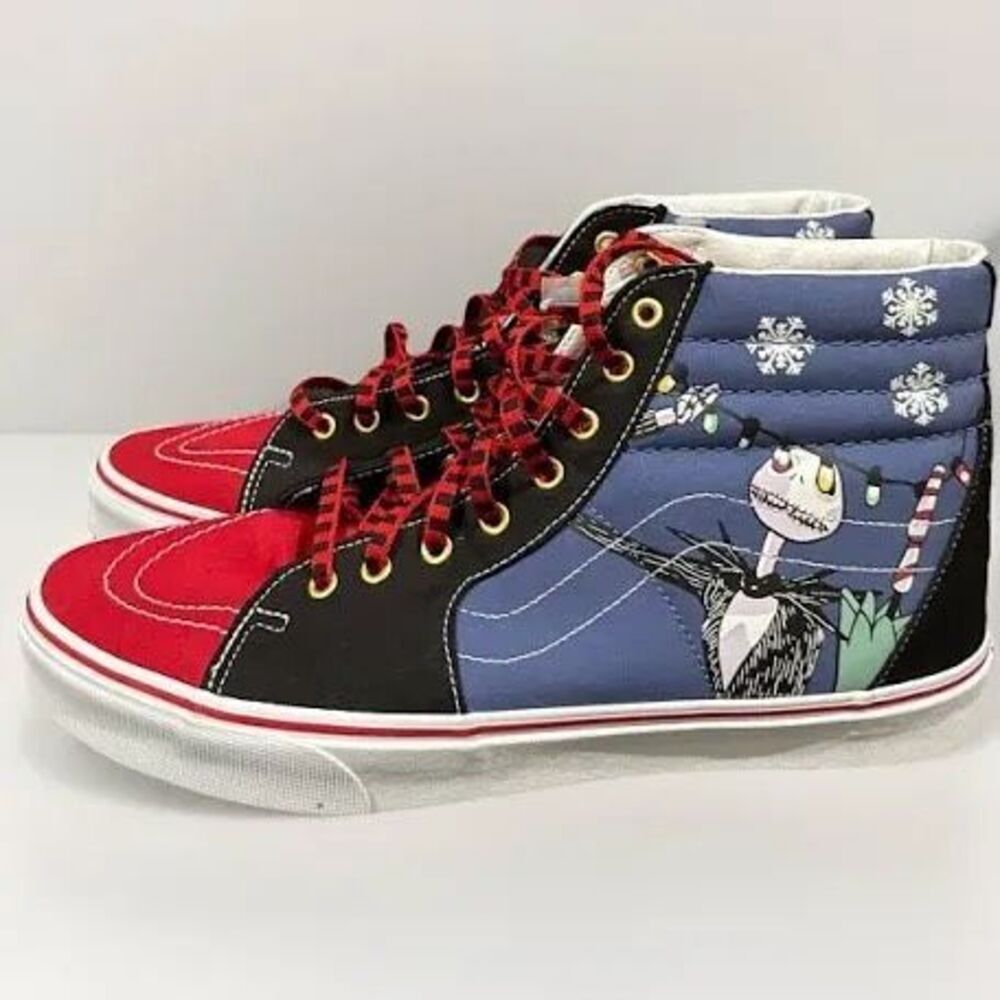 Vans Men's Size 10 Nightmare Before Christmas Sk8 High Shoes Jack Skellington - Picture 2 of 16